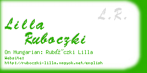 lilla ruboczki business card